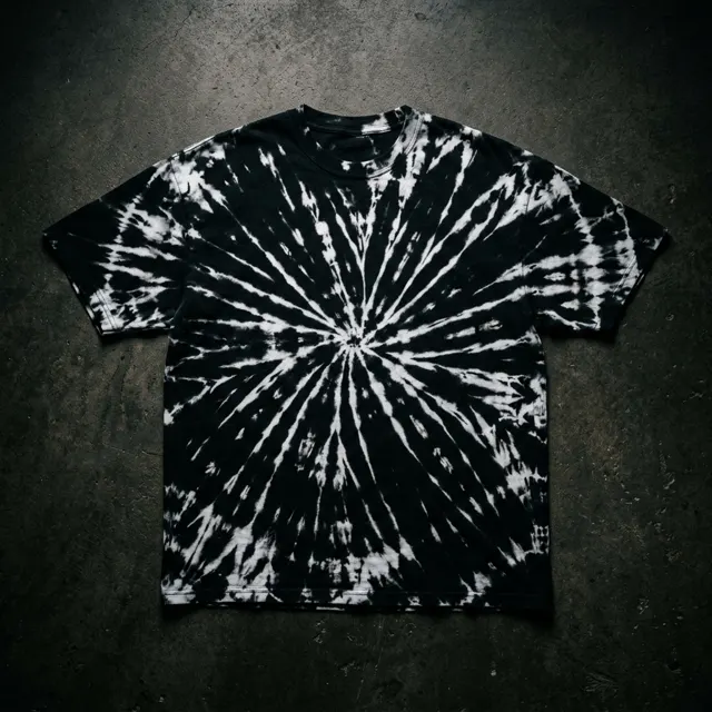 Void Spiral t-shirt, Black / White